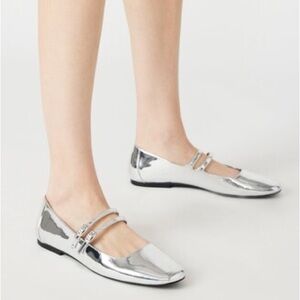 Steve Madden Alisah silver ballet flat